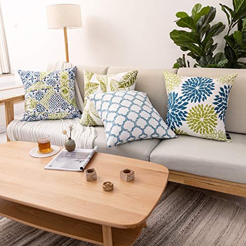 image for Phantoscope New Living Blue&Green Decorative Throw Pillow Case Cushion