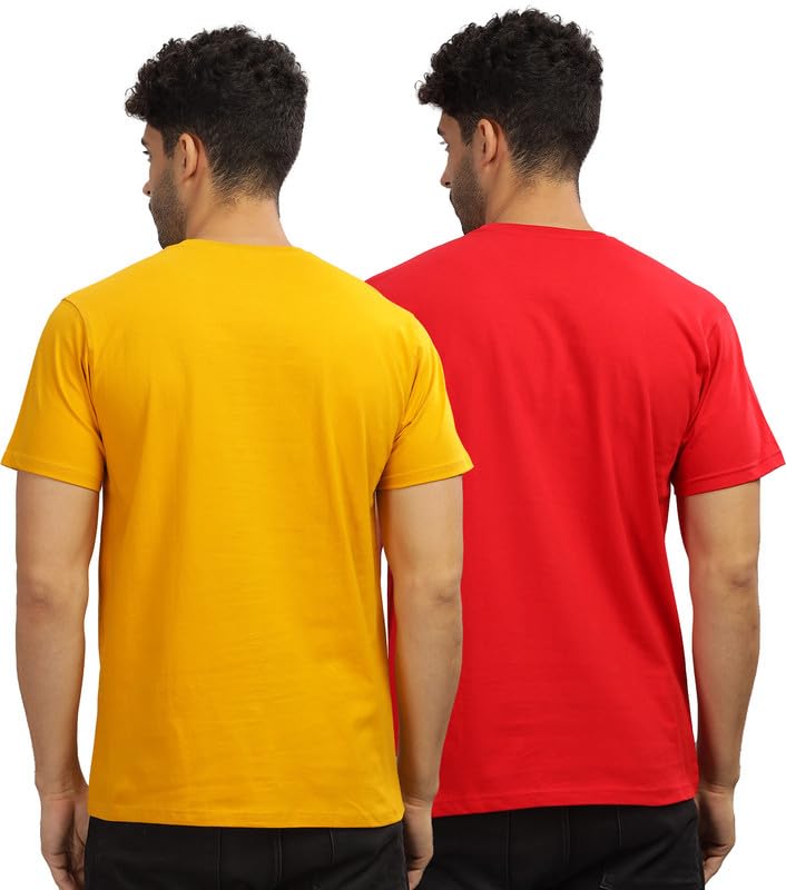 Image of XENOVAURBAN Unisex Regular Cotton Combo of 2 Solid Color Tshirt