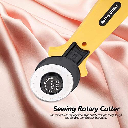 Image of KRAFTMASTERS Craft Present 45mm Standard Rotary Cutter Easy Fabric Cutting Scrapbooking Comfortable Handle for Right and Left Handed Cutting Tool Quilting Crafting Sewing