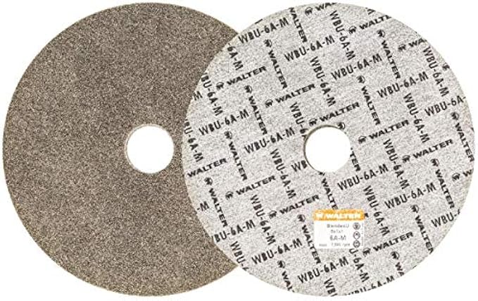 Walter 07U613 Blendex U Wheel (Pack of 5) – 1 in. Width, 7500 RPM, 6AM Grit Wheel - 6 in. Finishing Wheel for Carbon Steel, Stainless Steel, Aluminum