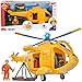 Sam el bombero - Helicóptero Wallaby con Figura, 34 cm (Simba 9251002)