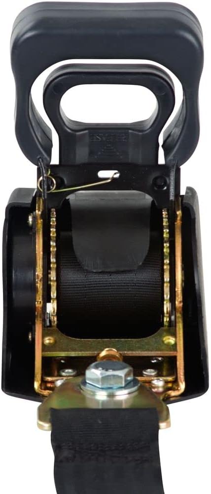 6' Retractable Ratcheting Tie-Down Strap with S-Hook Ends (Package of 2)
