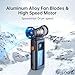 JISULIFE Portable Handheld Turbo Fan, 100 Speeds Adjustable Mini Personal Fan, 9000mAh USB Rechargeable Battery Operated, LED Display, Metal Shell with Accessories Gifts for Men Women Travel- Grey