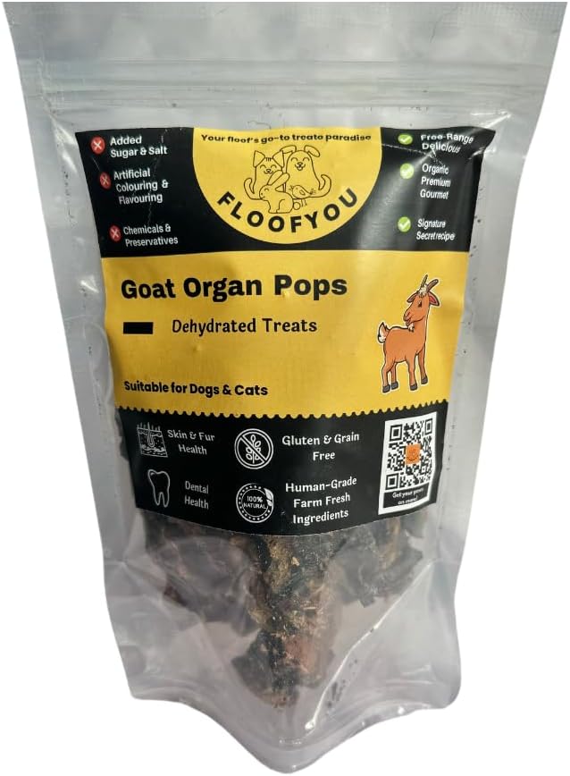 Goat Organ Pops Jerky Dehydrated Natural Healthy Dog Treat & Snack, All Life Stages, Dry Food, 1 Count
