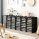 Senhoglb 27 Fächer Schreibtisch Organizer, Ablagefächer Stapelbar, Metal Aktenablage A4 Stapelbar, Büroablagen Stapelbar, Schreibtisch Sblagefächer für Papier Aufbewahren, Schwarz