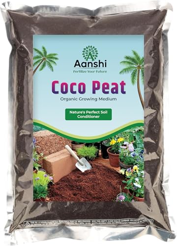 AANSHI Cocopeat 900 gm | 100% Natural Soil Conditioner & Moisture Retainer | Ready-to-Use Organic Coconut Coir Fibres for Home Gardening, Balcony, and Potted Plants | Eco-Friendly Fertilizer