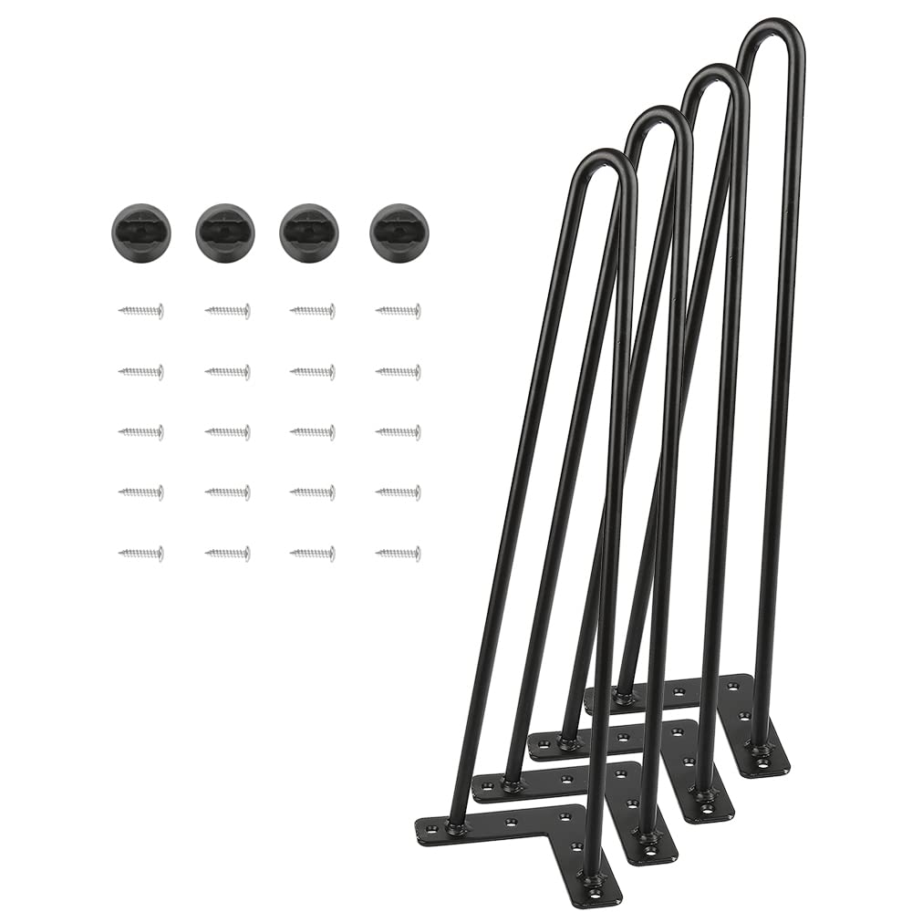 AKOLAFE 4 stuks meubelpoten van hout, 25 cm, eiken, robuuste