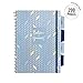 Pukka Pad 5 Subject Spiral Notebook 3-Pack - 200 Pages, 100 Sheets of 80GSM Paper with Repositionable Dividers & Perforated Edges for School & Office Planning & Organization - B5-7 X 10, Glee