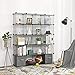 SONGMICS Wire Cube Storage, 20-Cube Modular Rack, PP Plastic Shelf Liners Included, Black ULPI45H
