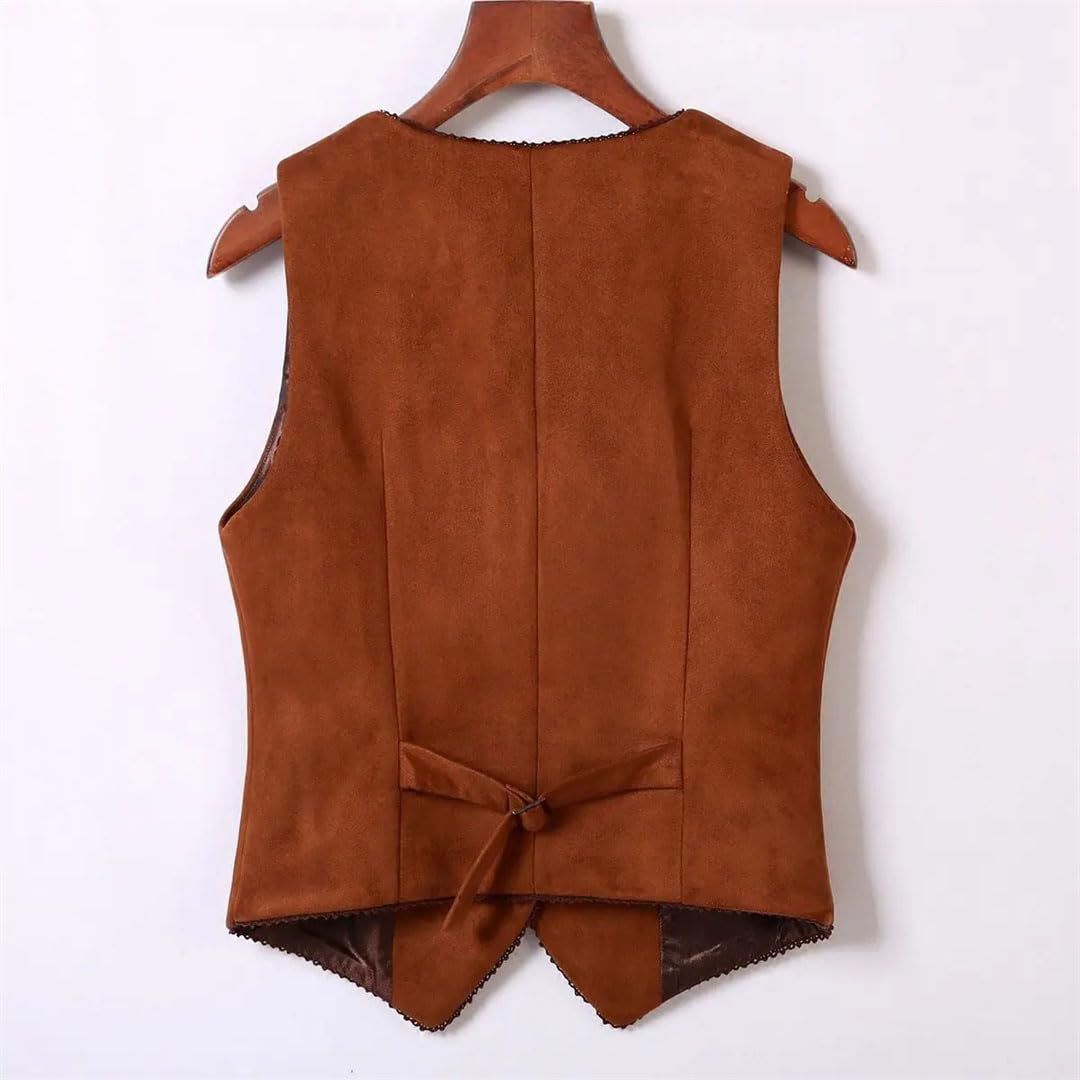 Hgvcfcv Chaleco elegante para mujer, estilo vintage, 3 botones, para negocios, ajustado, para oficina, trabajo formal
