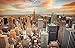 FAWFAW Giochi E Puzzle, Puzzle di Legno 1000 Pezzi, Panorama al Tramonto dei Grattacieli di New York Manhattan Puzzle in Legno Grande 75X50Cm