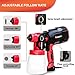 AOBEN Paint Sprayer, 550 Watt High Power HVLP Spray Gun, with 3 Spray Patterns, 4 Nozzle Sizes, Adjustable Valve Knob, Easy-to-Use Electric Paint Gun for Home with a Mask