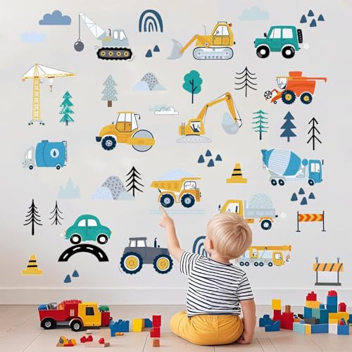 Vinilos Decorativos Vehículos de Construcción para Pared