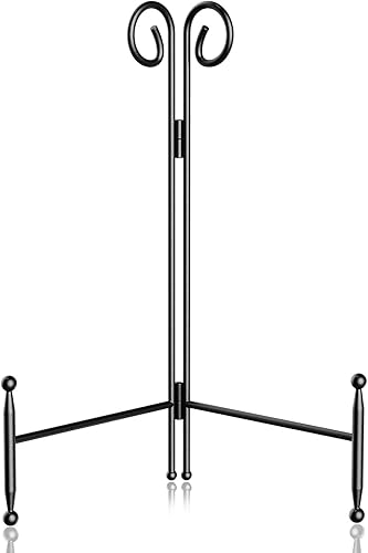 SVENJBB Soporte de exhibición para platos, soportes decorativos de 6 pulgadas para exhibición, caballete de hierro negro para fotos, libros, marco