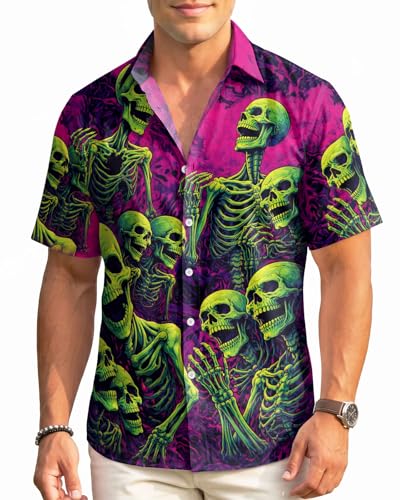 Image of 99TIMORO Fathers Funny Mens Hawaiian Shirt, Movie Button Down Short Sleeve Top, Father Day Summer Gifts