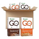 Kashi GO Cold Breakfast Cereal, Fiber Cereal, Vegan Protein, Variety Pack (4 Boxes)