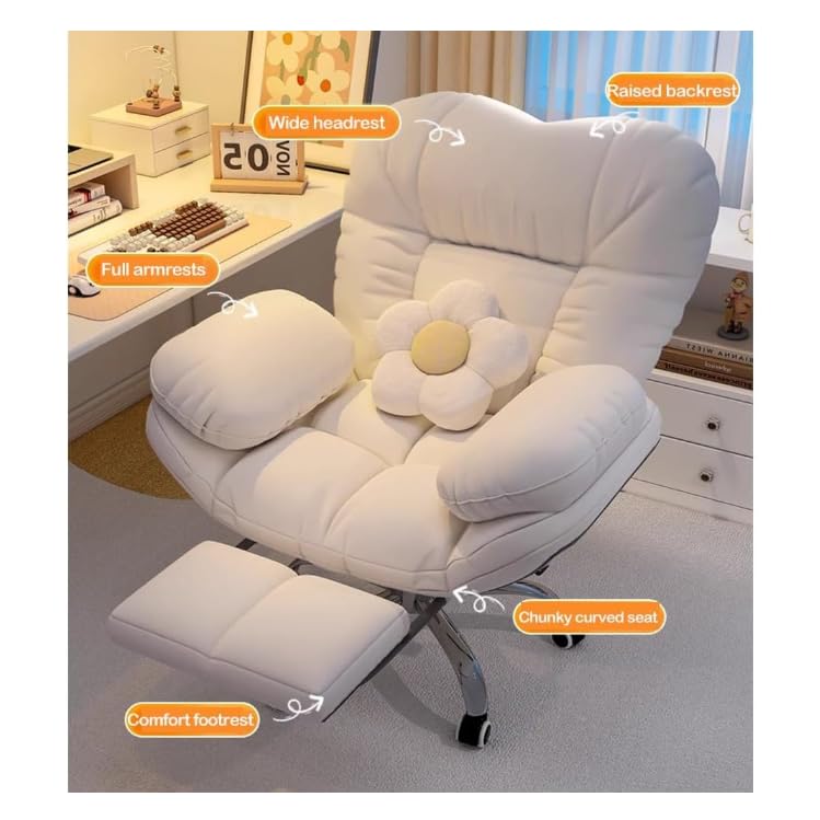 Sedia da gioco ergonomica, altamente confortevole, reclinabile, con schienale di supporto, per lunghe sessioni di gioco e lavoro