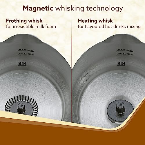 AGARO Regal Milk Frother for Coffee, 4 in 1 Electric Detachable Milk Frother and Heater | Made of Stainless Steel with Hot & Cold Foam Function for Latte, Cappuccino, Macchiato,... - Image 5