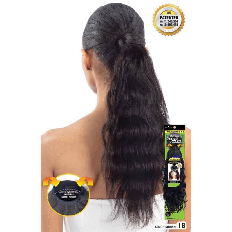 Shake-N-Go Human hair ponytail Secret pocket ponypro Body 18" (1)