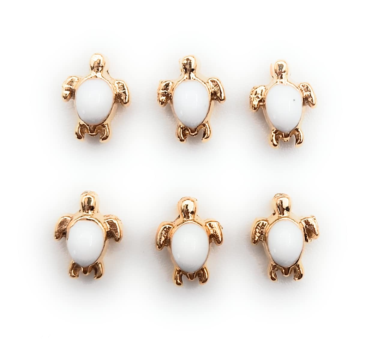 Uniqueen 24Kt Gold Plated Brass Enameled Turtle Spacer Charm Pendant Craft Embellishments DIY Handmade Crafts