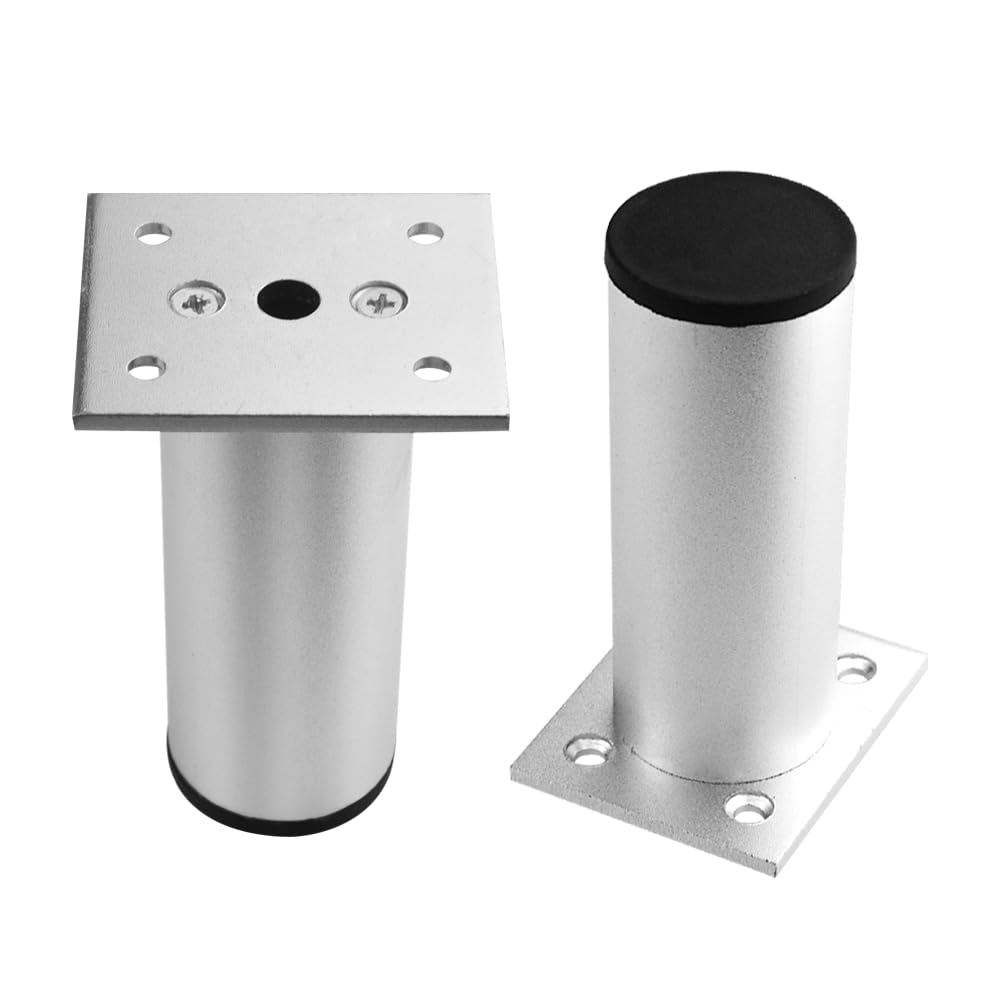 TOVOT 4PCS 10CM Adjustable Legs Round Kitchen Cabinets Legs Aluminium Alloy Furniture Legs Feet for Cabinet Sofa Cupboard - Image 4