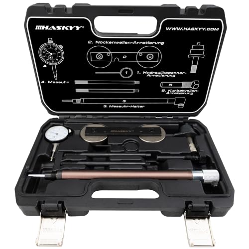 HASKYY Outil de réglage de chaîne de distribution moteur - Outil I compatible avec VW Audi Seat Skoda 1.2 1.4 1.6 TSI FSI TFSI