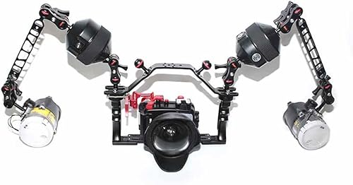 Miniatura 5 de NS10-H - Soporte de carcasa de cámara subacuática Material de aluminio con montaje de dos bolas adicionales y adaptador de montaje de trípode para