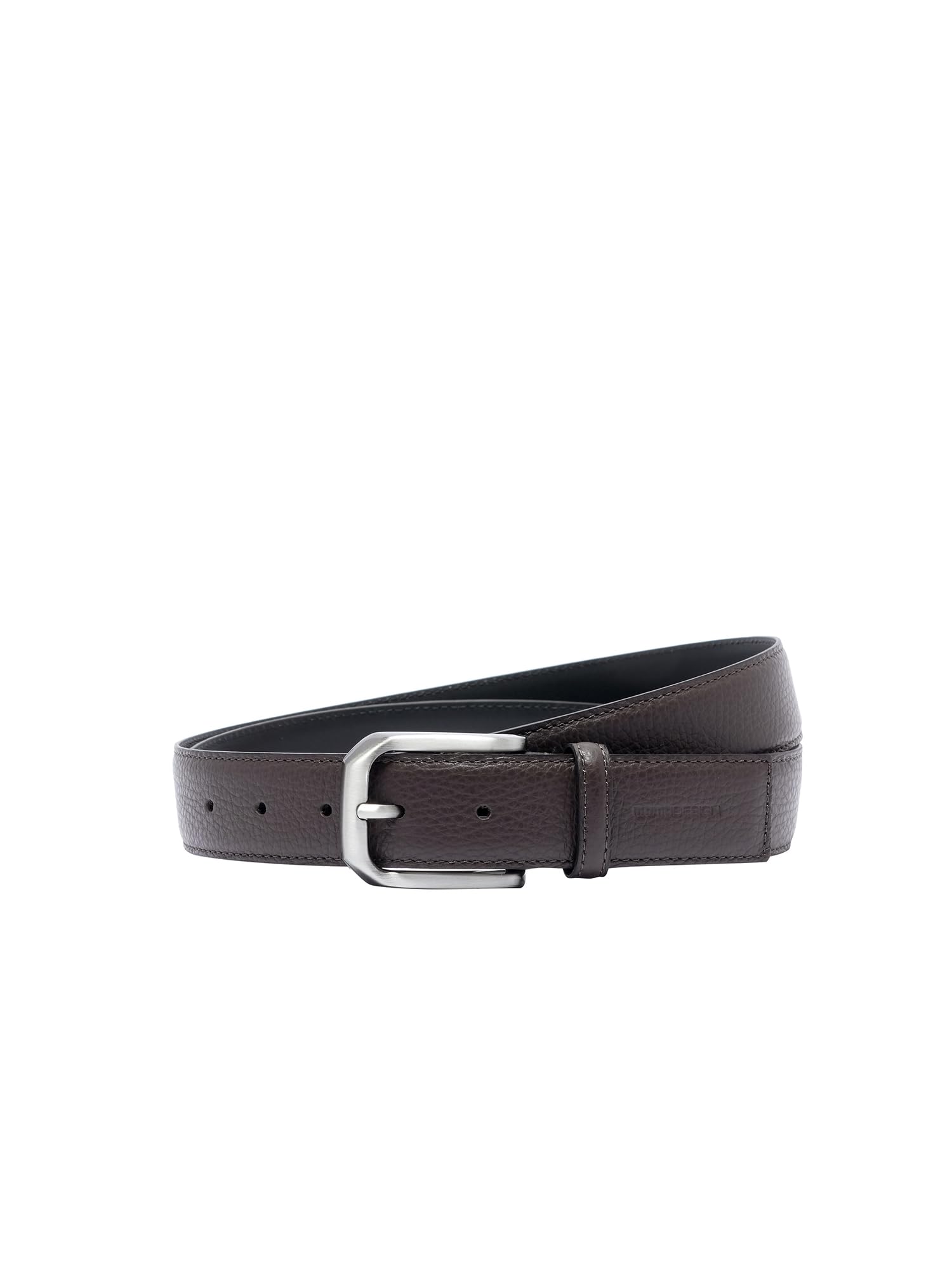 MOMO Design Cintura Uomo Vera Pelle Fibbia Nero Elegante Made in Italy