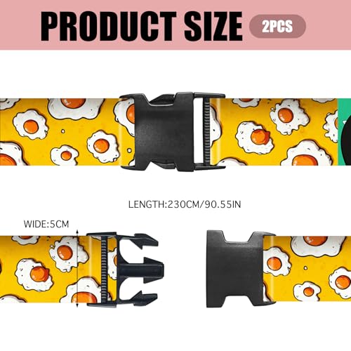 Image of Nuxovilar Luggage Straps Set for Suitcase 1.96x90.5in Polyester