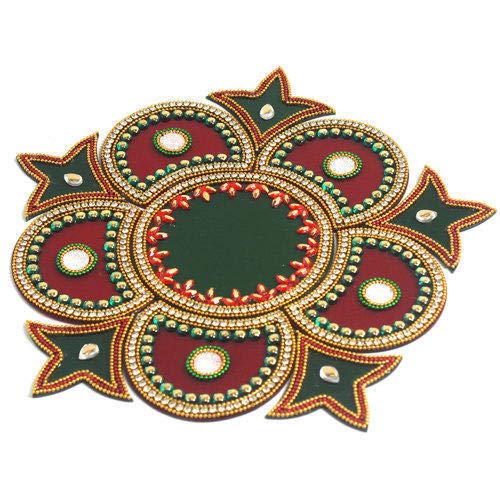 Buy Acrylic Rangoli Round Shape Handmade by Priyanka's Unique Creations ...