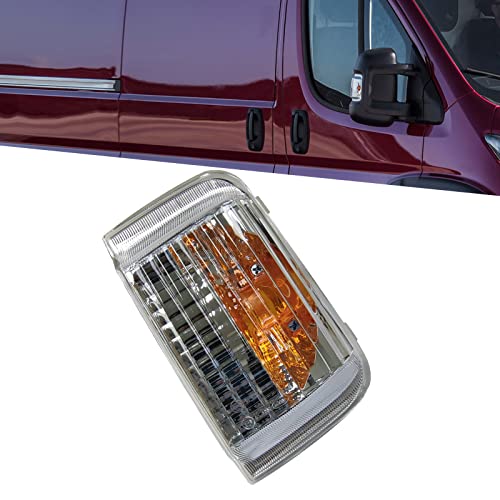 KYYET Luz intermitente intermitente de espejo retrovisor compatible con Citroen 2006-2019, Peugeot Boxer, Fiat Ducato (derecho)