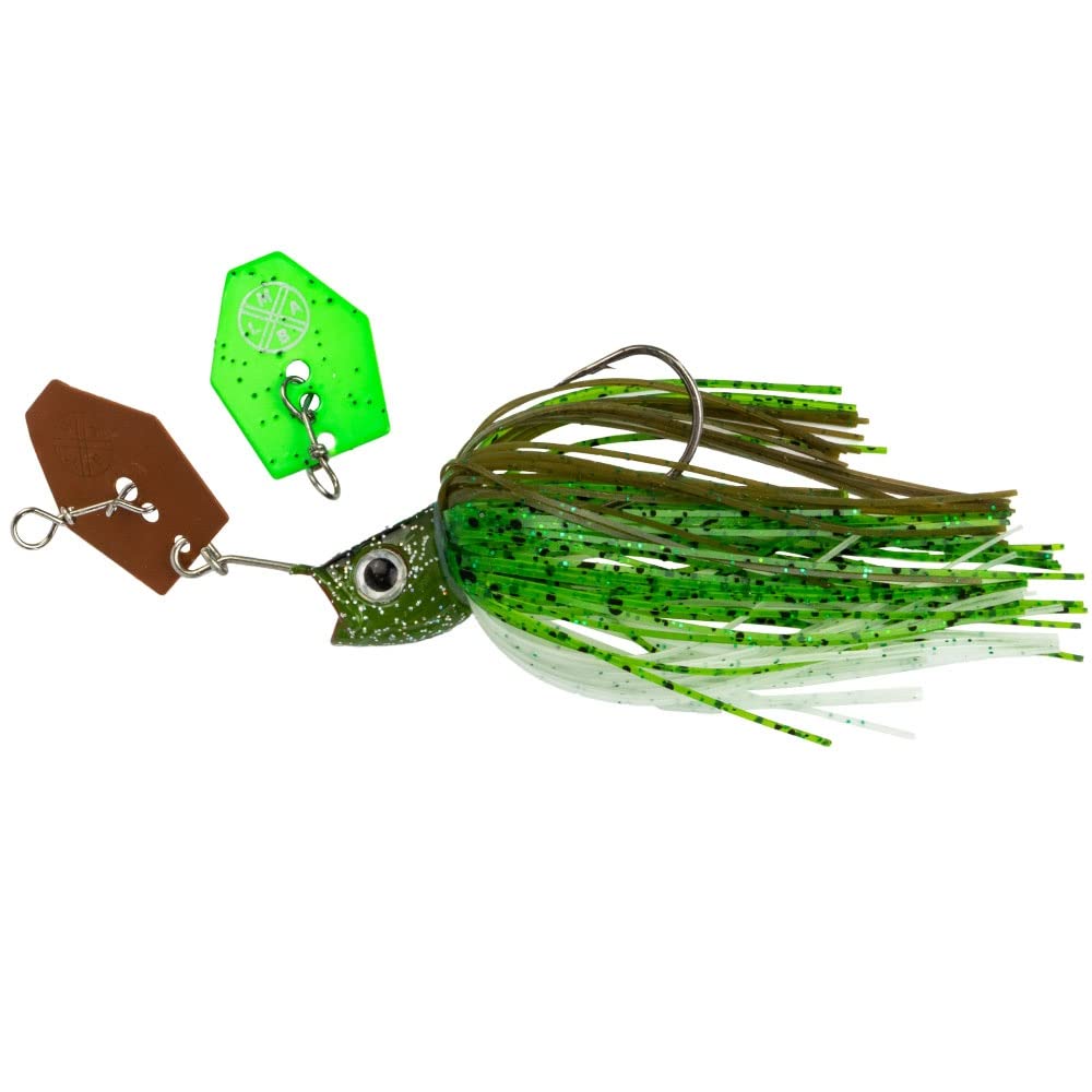 LMAB Chatterbait Köfi Multi Vibe 1/0 Size - Fishing Lure Artificial Bait - Blade Bait for Zander, Perch & Bass - Zander Bait - Skirted Bait