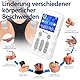 Auxoliev Tens Schmerztherapie wiederaufladbare Dual-Kanal 25 Modus 50 Stärke 10 Elektrode Pads Schmerzlinderung beschleunigen Muskel Erholung Elektrische Puls Impuls Muskelstimulation Geräte