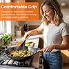 FINENUT 2-Pack Silicone Cooking Spoons with Wood Handle & S-Hooks - Heat Resistant 446°F Spoonula for Nonstick Cookware - BPA Free Multifunction Spatula Spoon for Mixing, Scooping&Serving (Black&Gray) #4