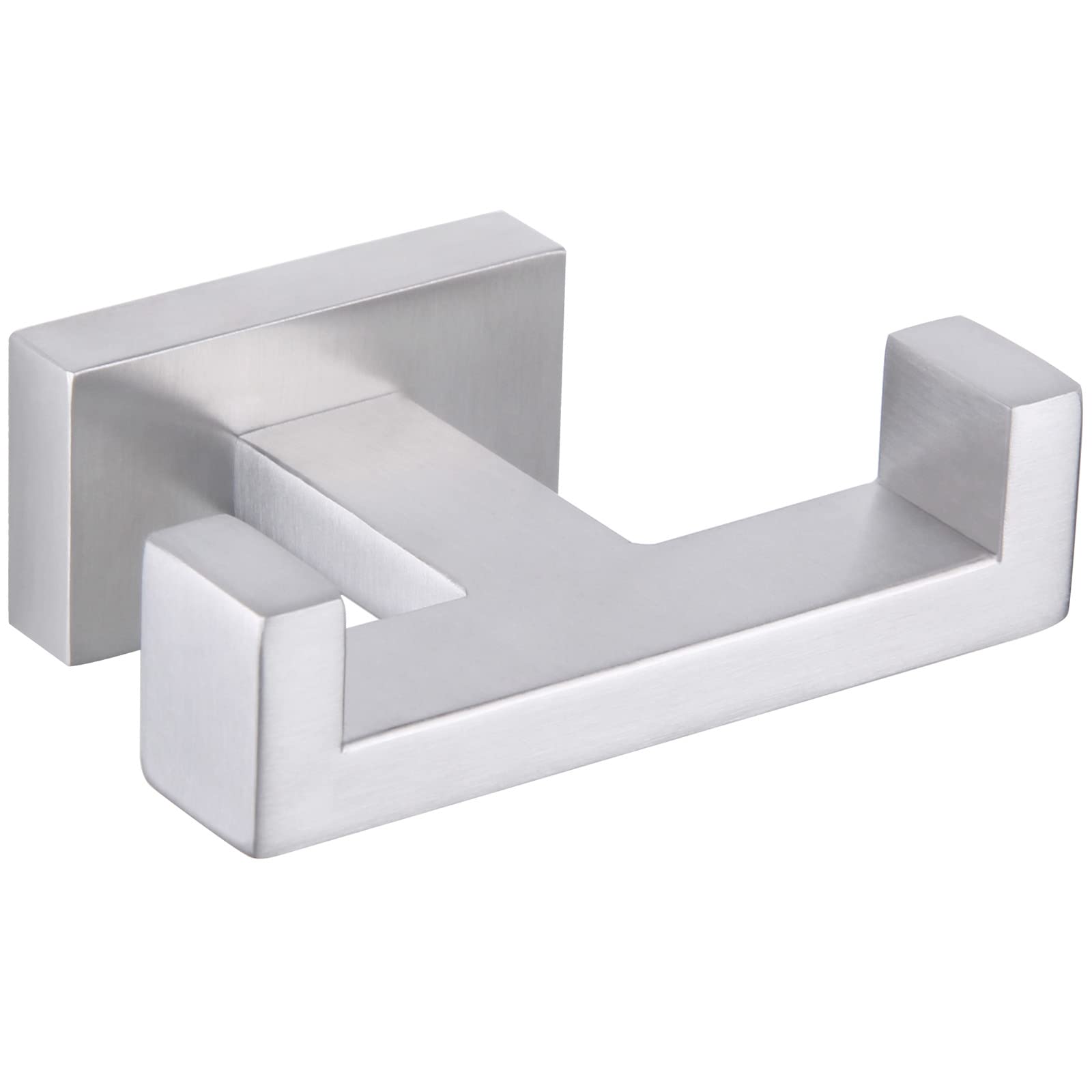 brushed nickel robe hook double