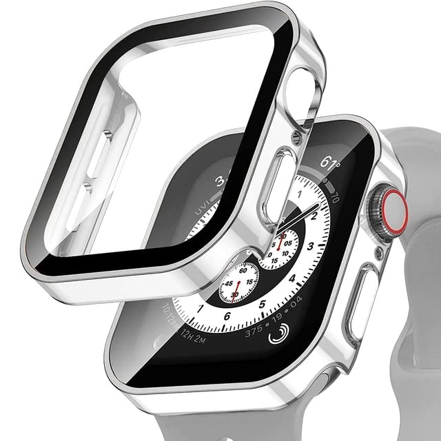 Évitez les rayures sur Apple Watch 45mm coque intégrale blanc argenté