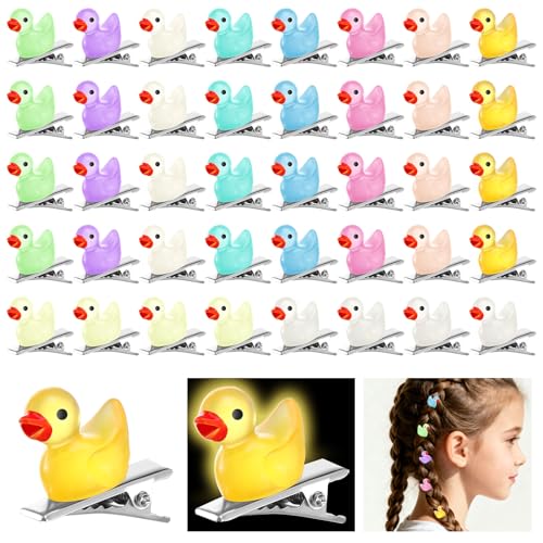 LXUEJIE 40 Pcs Mini Resin Duck Hair Clips, Duck Clips