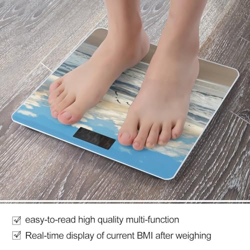 Báscula digital de baño con pantalla LED y vidrio templado miniatura 5