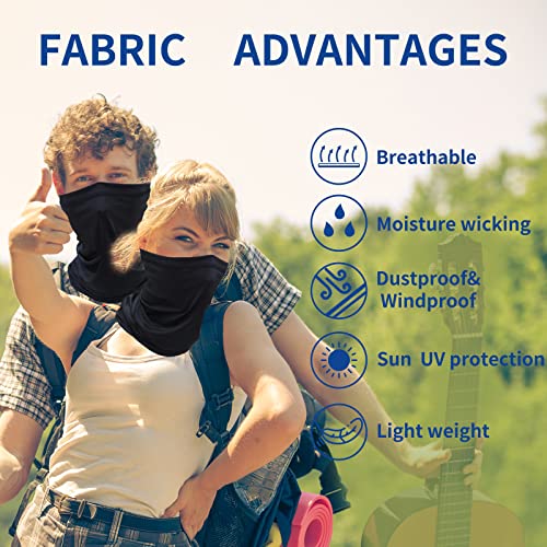 Image of SHEVERCH pack Neck Gaiter Mask for Men Women | UV Sun Protection, Windproof, Gator Face Cover Scarf, Fishing Cycling Hiking Ski