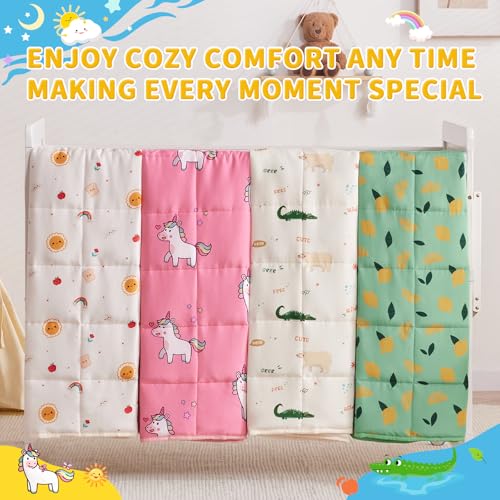 anfie Weighted Blanket Kids (36"x48" 5lbs) Weighted Blanket Cooling Blanket for Sleeping,Throw Size Breathable Blanket with Premium Glass Bead(Little Unicorn)