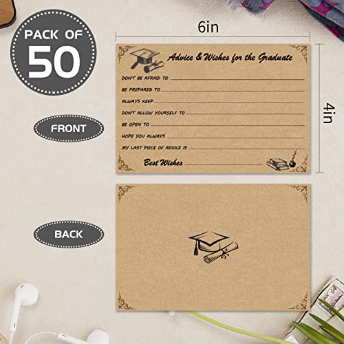 Image of Graduation Party Supplies - 50-Pack, 4x6 Inch Cards, Suitable for Any Graduate, Concludes with a Long Lasting Keepsake