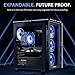 NOVATECH Titan Pro - Prebuilt Gaming PC Desktop Computer - RTX 5060 - Ryzen 5-4.2GHz - 1TB M.2 SSD - 16GB RAM WiFi/BT, Win 11 - Gaming Computer Tower - Pre Built PC Gaming - 1 Year Warranty