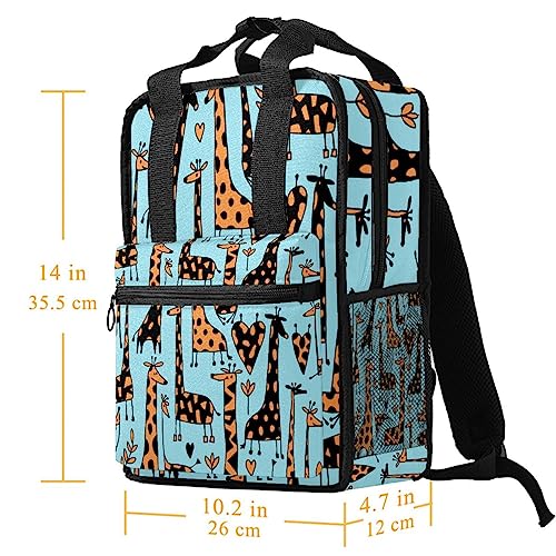 Sac à dos pour garçons motif girafe multicolore réglable