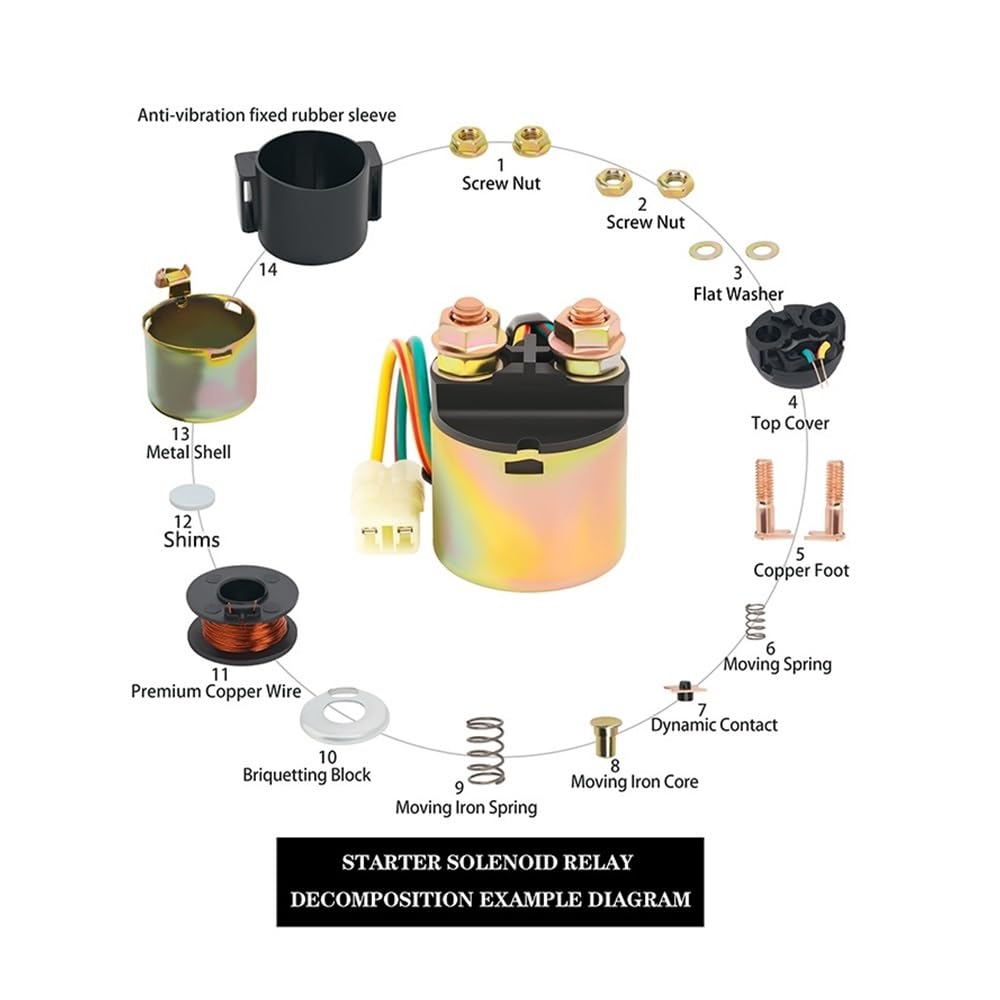 Motocicletta Relè Solenoide Avviamento Relè Solenoide Avviamento Elettrico Moto Per TRX500 TRX 500 Per FOURTRAX Per FOREMAN Per RUBICON / TRX350 TRX400 Per