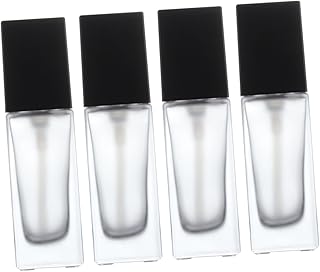 فوميز. 4 قطع من الحاويات الزجاجية للسفر، حاويات للشامبو واللوشن السائل، حاوية زجاجية لمستحضرات التجميل، زجاجة مضخة بدون هواء، زجاجات مستحضرات التجميل، زجاجة تخزين مستحضرات التجميل