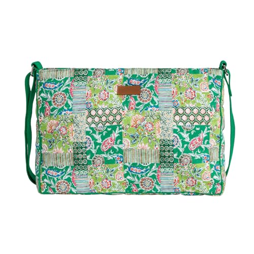 Maison d' Hermine Bolsa de mão de algodão com alça de ombro ajustável, bolsa transversal com zíper e bolsos deslizantes, 63 - Victoria, 14.2' L x 3.9' W x 10.2' H (Hand Bag), Victoria