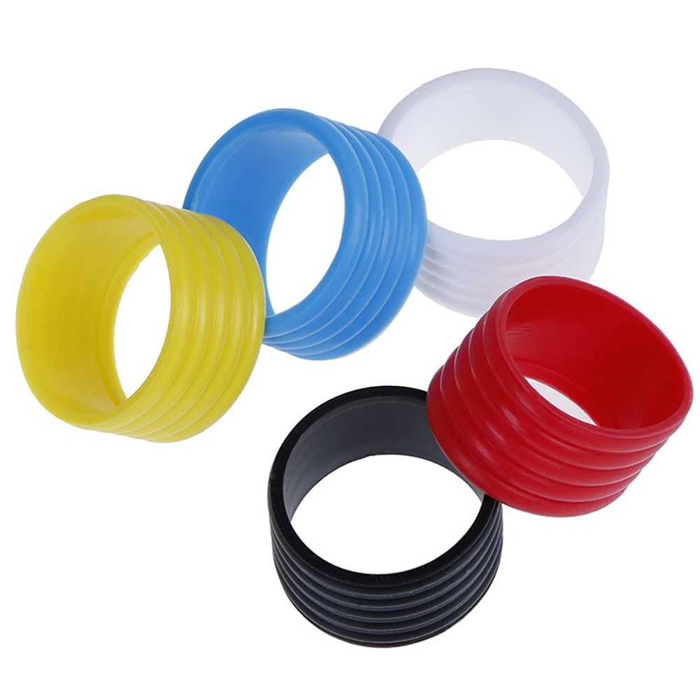 AKOAK 5 Pcs Tennis Racket Handle Elastic Rubber Ring, Racket Fixed Ring, Suitable for Tennis Racket, Badminton Racket, Squash Racket, Table Tennis