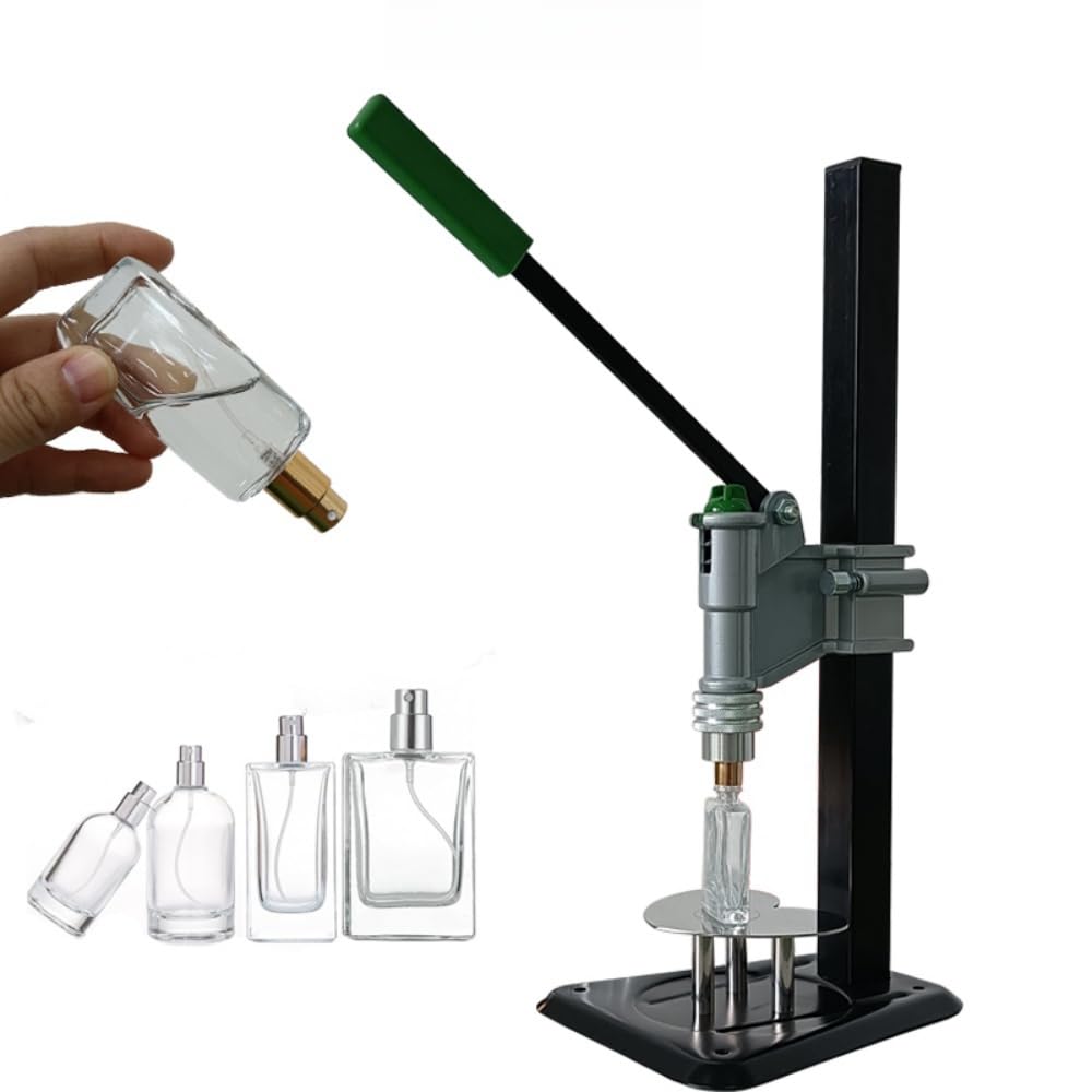 Manual Bench Bottle Capper Tool,13mm-20mm Sealer Perfume Spray Glass Bottle Capper Crimper Manual Detachable Crimping Tool Collar Press Capping Machine (15mm)