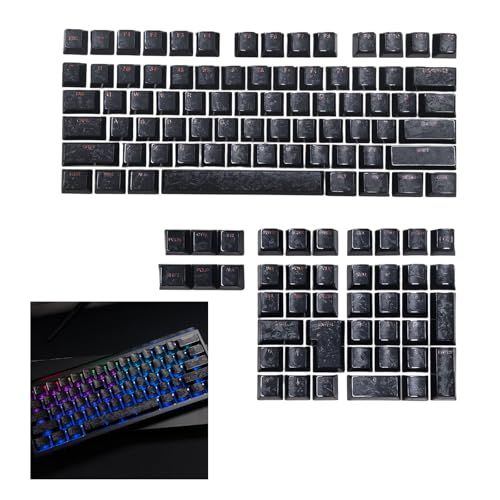 Capuchons de Touches rétroéclairés imprimés sur le côté avec texture carbone durable - 2