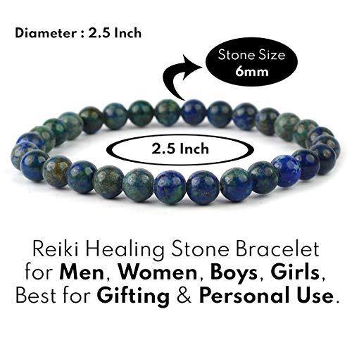 Image of Reiki Crystal Products Natural Crystal Stone Bracelet 6 mm Round Beads for Men & Women | Gemstone Jewellery Bracelet | Reiki Charged | Multiple Stone Variants Available
